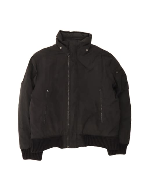 Vintage Tommy Hilfiger Bomber Jacket UK 40 Large In Black