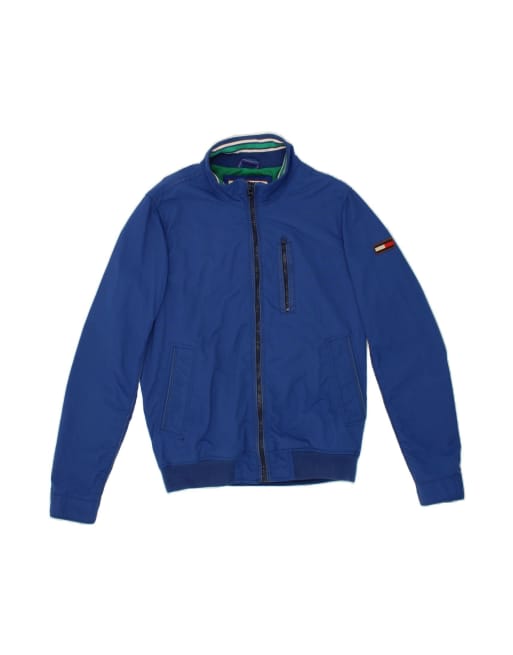 Vintage Tommy Hilfiger Bomber Jacket UK 40 Large In Blue
