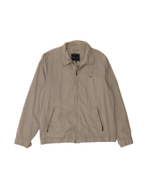 Vintage Tommy Hilfiger Bomber Jacket UK 42 XL In Grey