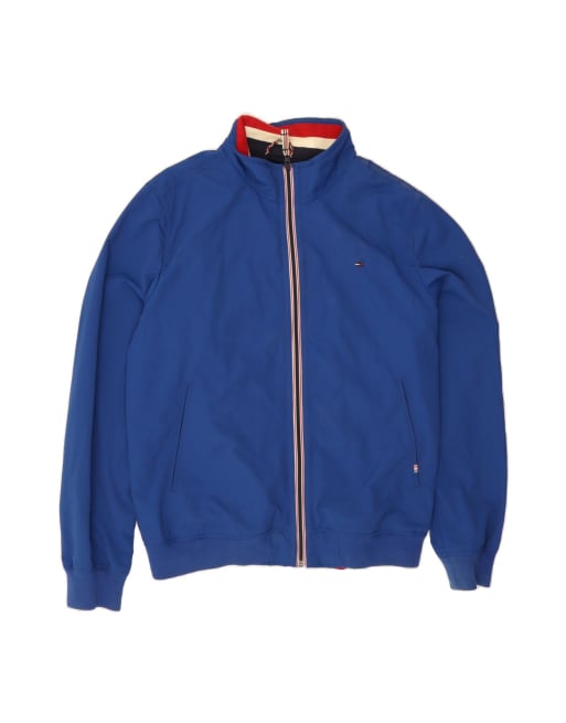 Vintage Tommy Hilfiger Bomber Jacket UK 44 2XL In Blue
