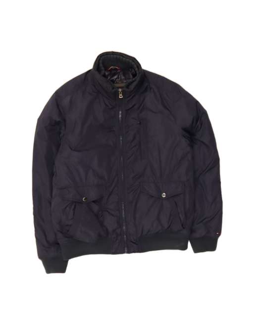 Vintage Tommy Hilfiger Bomber Padded Jacket UK 42 XL In Blue