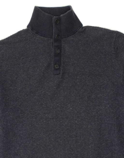 Vintage Tommy Hilfiger Button Neck Sweatshirt Jumper XL In Blue, 3 of 4