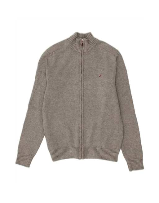 Vintage Tommy Hilfiger Cardigan Sweater Small In Grey