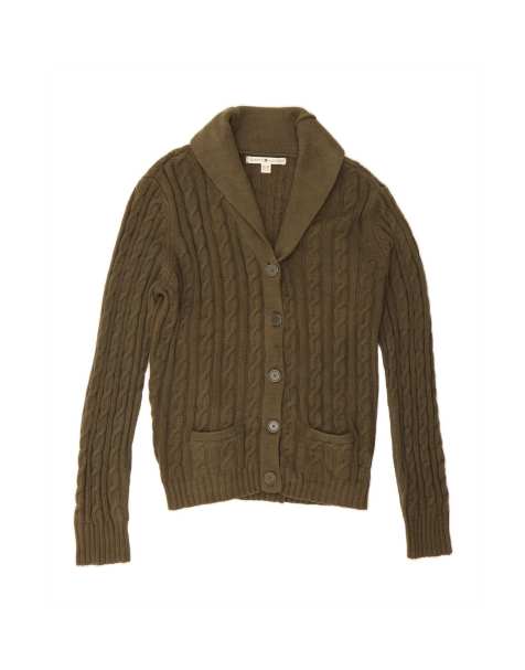 Vintage Tommy Hilfiger Cardigan Sweater UK 18 XL In Khaki - view 1
