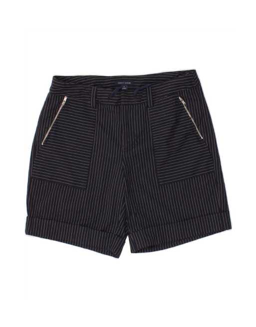 Vintage Tommy Hilfiger Casual Shorts US 4 Small W30 In Blue Striped