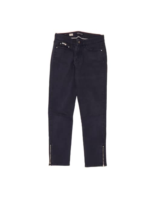 Vintage Tommy Hilfiger Casual Trousers US 6 Medium W28 L27 In Blue