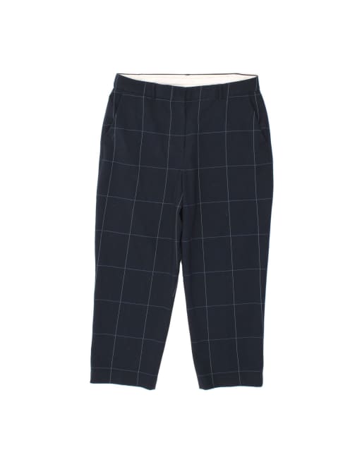 Vintage Tommy Hilfiger Chino Trousers US 12 Large W34 L26 In Blue Check