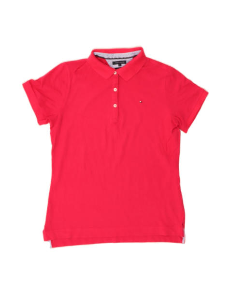 Vintage Tommy Hilfiger Classic Fit Polo Shirt UK 14 Large In Pink - view 1