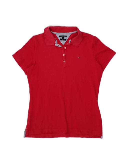 Vintage Tommy Hilfiger Classic Fit Polo Shirt Uk 16 Large In Pink