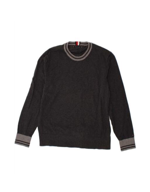 Vintage Tommy Hilfiger Crew Neck Jumper Sweater 2XL In Black