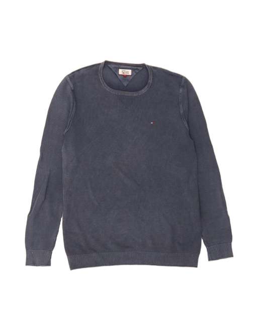 Vintage Tommy Hilfiger Crew Neck Jumper Sweater Large In Blue