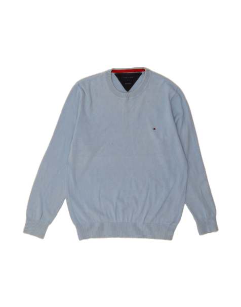 Vintage Tommy Hilfiger Crew Neck Jumper Sweater Large In Blue - view 1