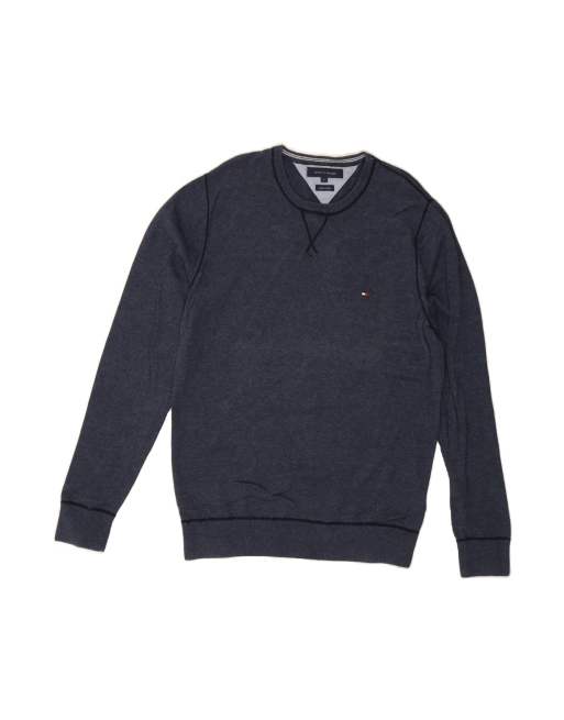 Vintage Tommy Hilfiger Crew Neck Jumper Sweater Large In Blue