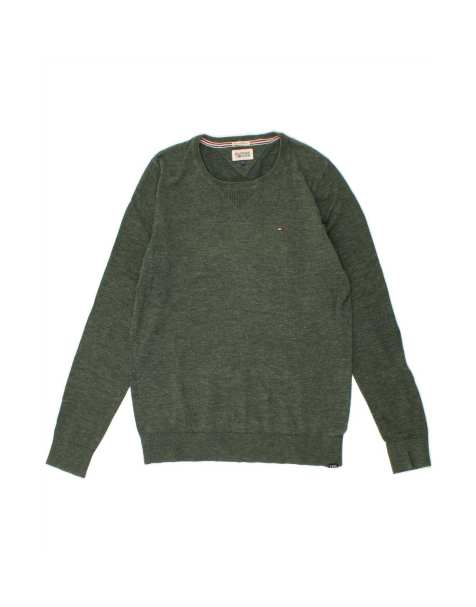 Vintage Tommy Hilfiger Crew Neck Jumper Sweater Large In Green - view 1