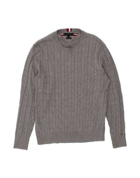 Vintage Tommy Hilfiger Crew Neck Jumper Sweater Large In Grey - view 1
