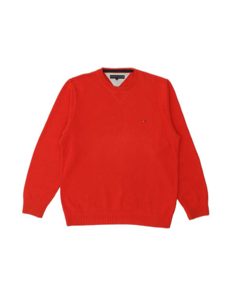 Vintage Tommy Hilfiger Crew Neck Jumper Sweater Large In Red - view 1