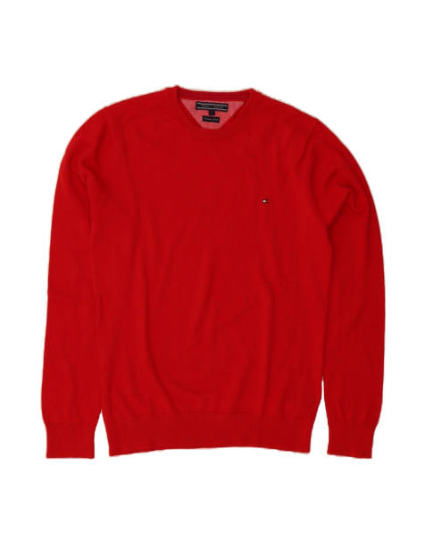 Vintage Tommy Hilfiger Crew Neck Jumper Sweater Large In Red - view 1