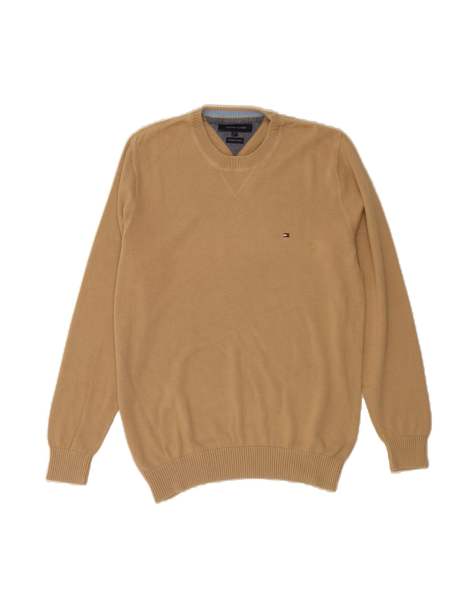 Vintage Tommy Hilfiger Crew Neck Jumper Sweater Medium In Beige - view 1