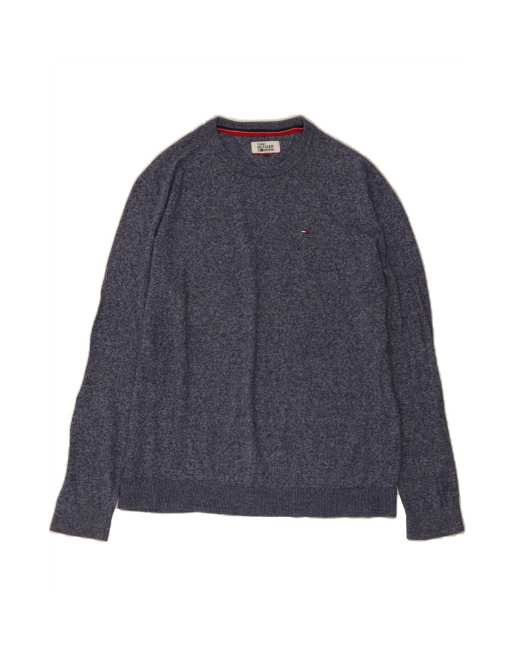 Vintage Tommy Hilfiger Crew Neck Jumper Sweater Medium In Blue Flecked