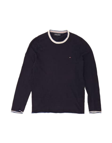 Vintage Tommy Hilfiger Crew Neck Jumper Sweater Medium In Blue - view 1