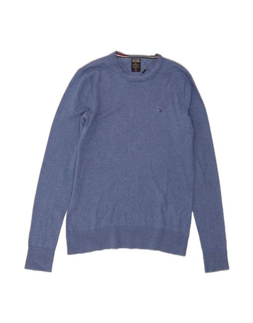 Vintage Tommy Hilfiger Crew Neck Jumper Sweater Medium In Blue