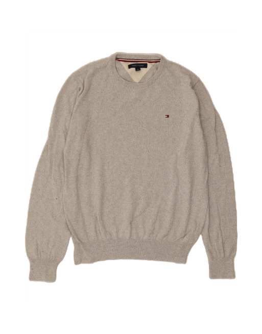 Vintage Tommy Hilfiger Crew Neck Jumper Sweater Medium In Grey