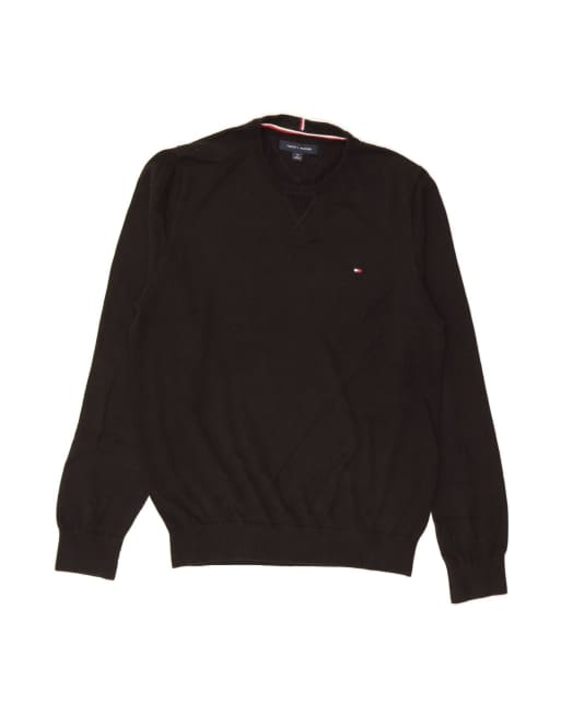 Vintage Tommy Hilfiger Crew Neck Jumper Sweater Small In Black