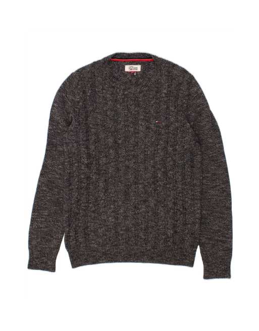 Vintage Tommy Hilfiger Crew Neck Jumper Sweater Small In Grey