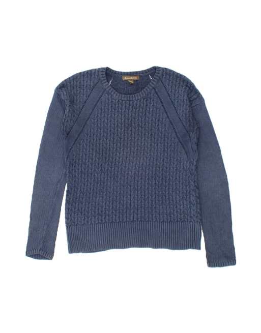 Vintage Tommy Hilfiger Crew Neck Jumper Sweater UK 14 Medium In Blue