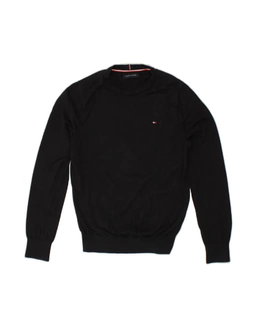 Vintage Tommy Hilfiger Crew Neck Jumper Sweater UK 14 Medium In Blue