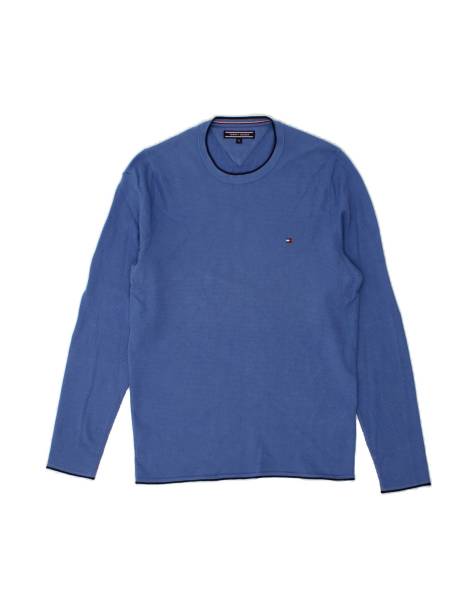 Vintage Tommy Hilfiger Crew Neck Jumper Sweater UK 14 Medium In Blue - view 1