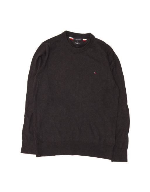 Vintage Tommy Hilfiger Crew Neck Jumper Sweater XL In Grey
