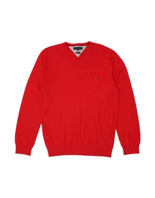 Vintage Tommy Hilfiger Crew Neck Jumper Sweater XL In Red