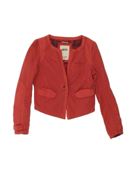 Vintage Tommy Hilfiger Crop 1 Button Blazer Jacket Uk 14 Large In Red - view 1