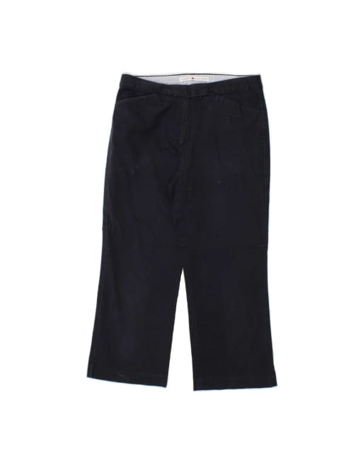 Vintage Tommy Hilfiger Crop Casual Trousers Us 4 Small W26 L21 In Blue