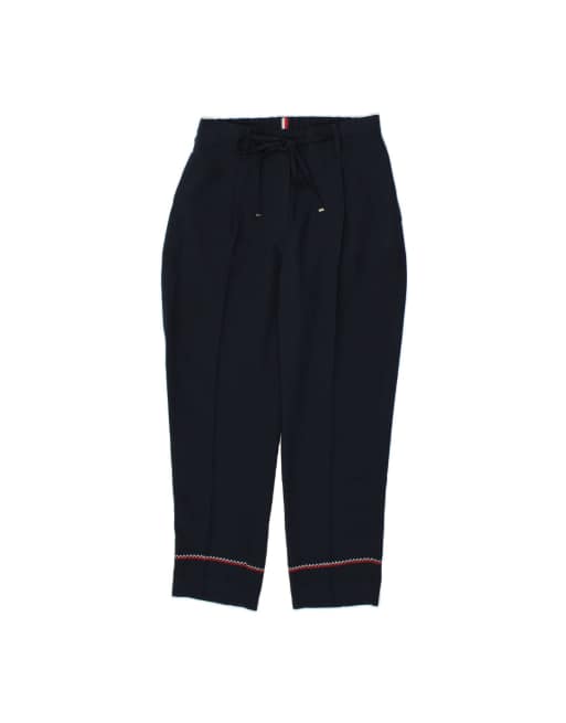 Vintage Tommy Hilfiger Cropped Trousers US 8 Medium W30 L26 In Blue