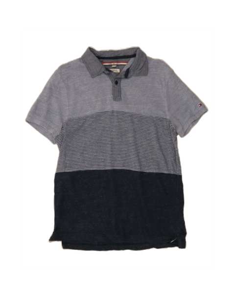 Vintage Tommy Hilfiger Custom Fit Polo Shirt Large In Blue Colourblock - view 1