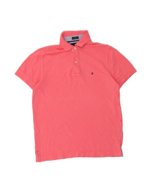 Vintage Tommy Hilfiger Custom Fit Polo Shirt Small In Pink