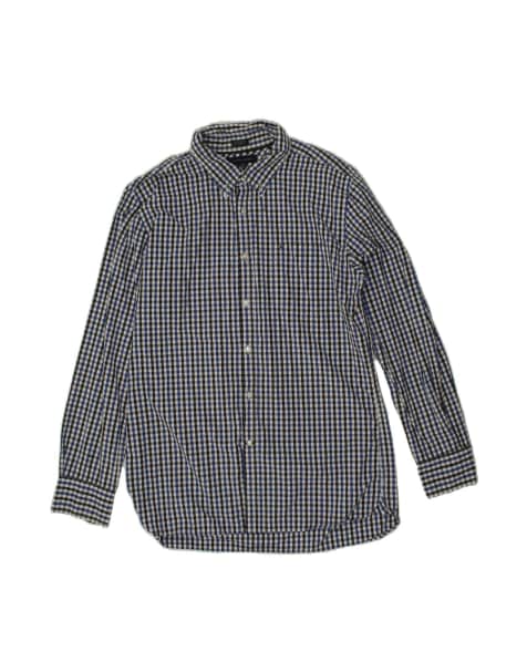 Vintage Tommy Hilfiger Custom Fit Shirt Size 17 1/2 XL In Blue Check - view 1