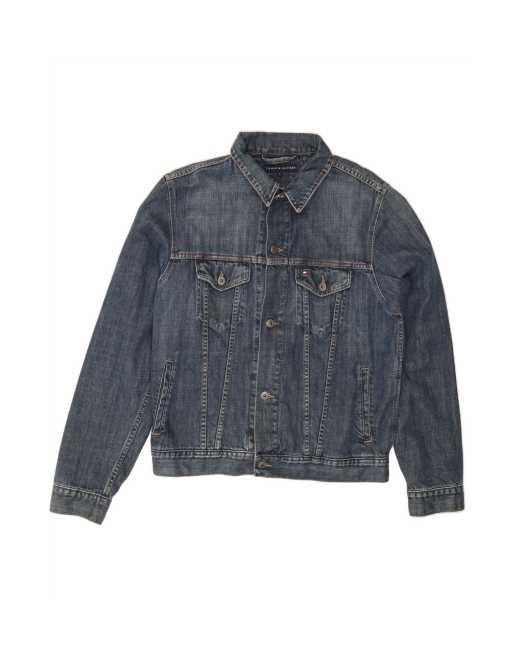 Vintage Tommy Hilfiger Denim Jacket UK 40 Large In Blue