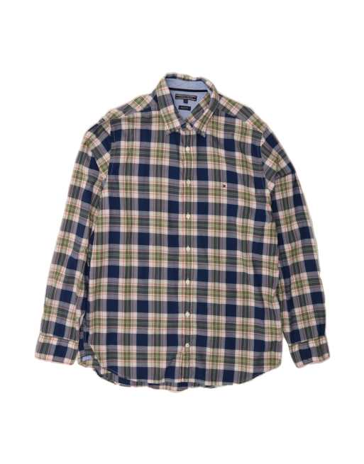 Vintage Tommy Hilfiger Fit Flannel Shirt XL In Blue Check