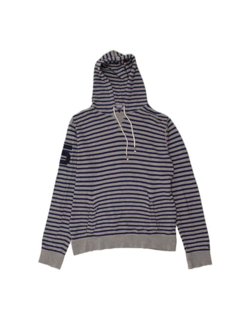 Vintage Tommy Hilfiger Fit Graphic Hoodie Jumper 2XL In Blue