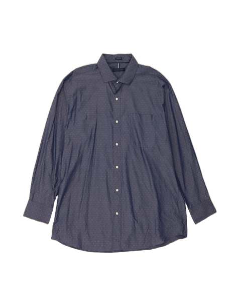 Vintage Tommy Hilfiger Fit Shirt Size 17 1/2 XL In Blue Spotted - view 1