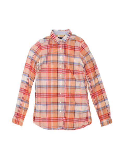 Vintage Tommy Hilfiger Fit Shirt US 2 XS In Orange Check - view 1