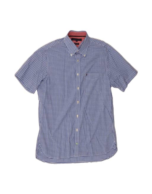 Vintage Tommy Hilfiger Fit Short Sleeve Shirt Small In Blue Gingham