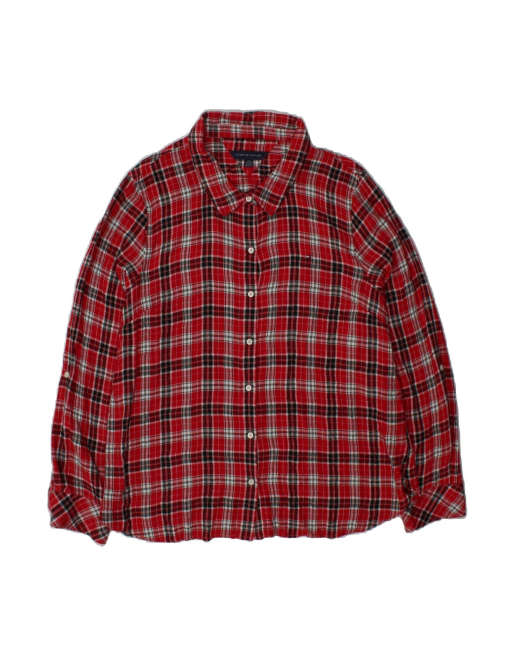 Vintage Tommy Hilfiger Flannel Shirt UK 20 2XL In Red Check