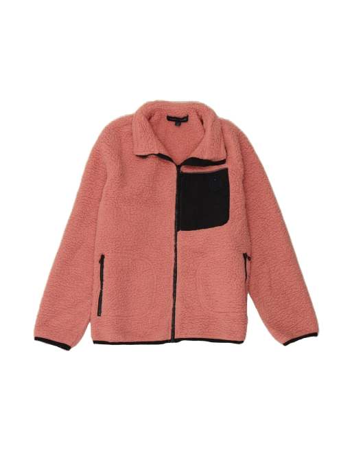 Vintage Tommy Hilfiger Fleece Jacket UK 14 Medium In Pink