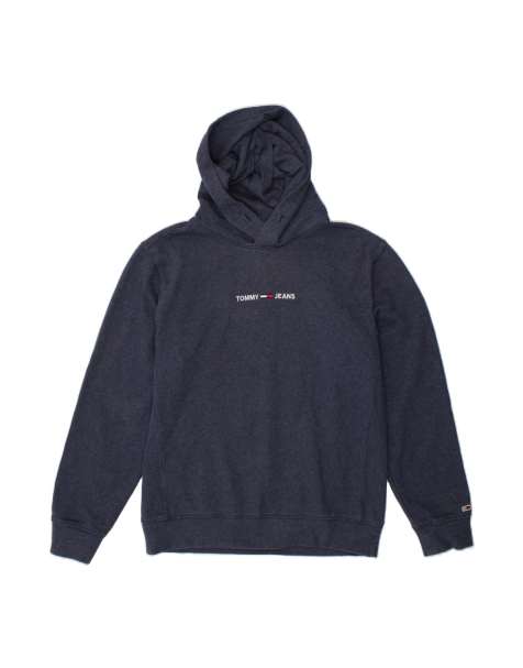 Vintage Tommy Hilfiger Graphic Hoodie Jumper Medium In Blue - view 1