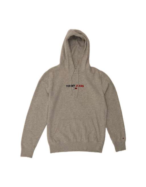 Vintage Tommy Hilfiger Graphic Hoodie Jumper Small In Grey