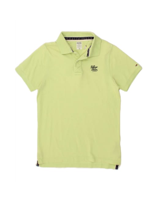 Vintage Tommy Hilfiger Graphic Polo Shirt Large In Green